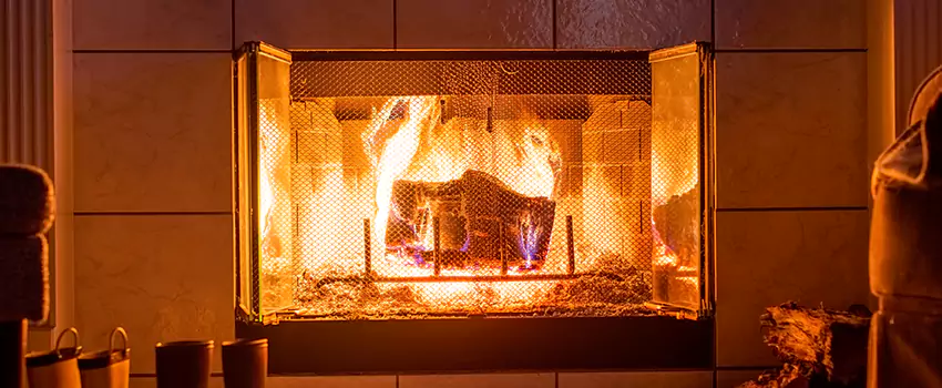 Mendota Hearth Landscape Fireplace Installation in South Burlington, Vermont